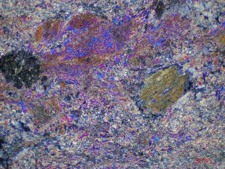  Microscope Méta-gabbro à lawsonite Gabbro du Queyras Alpes Queyras Molines en Queyras Vallon de Clausis